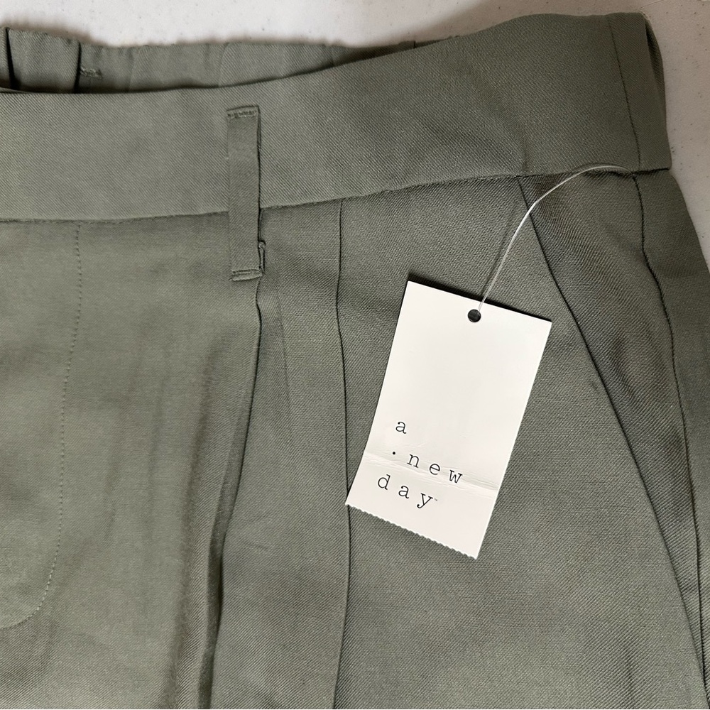 A New Day Olive Green Straight Trousers NWT - Picture 4 of 7
